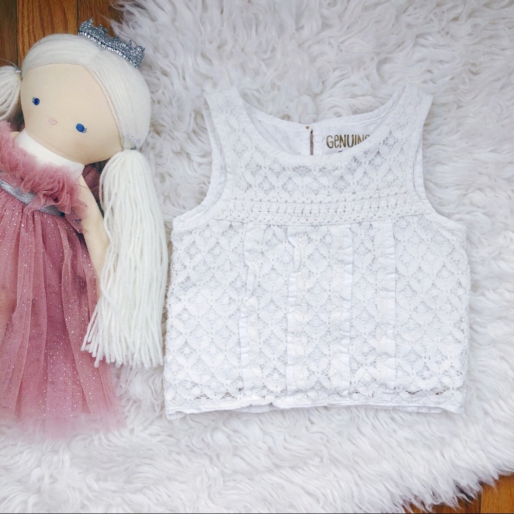 OSH KOSH white lace girl tank